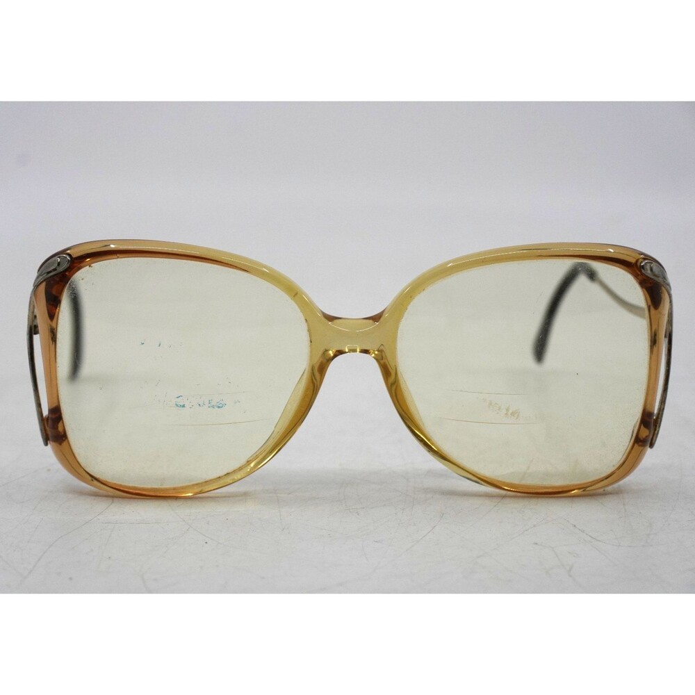 Vintage Luxottica DOROTHY Eyeglasses Frame Only ITALY Women Full Rim Amber